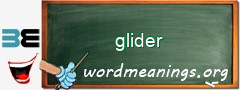 WordMeaning blackboard for glider
